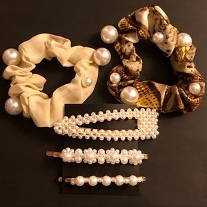 ✨NEW✨Hair Scrunchies Hair Clips Animal Pearl